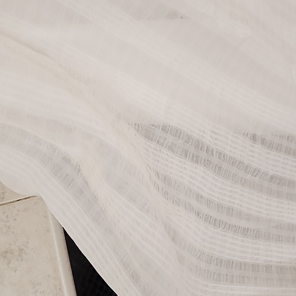 ⛱️ White Textured BEACH Halter-Tie DRESS ⛱️ - Picture 3 of 10